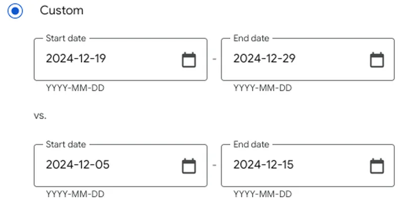 Compare GSC dates